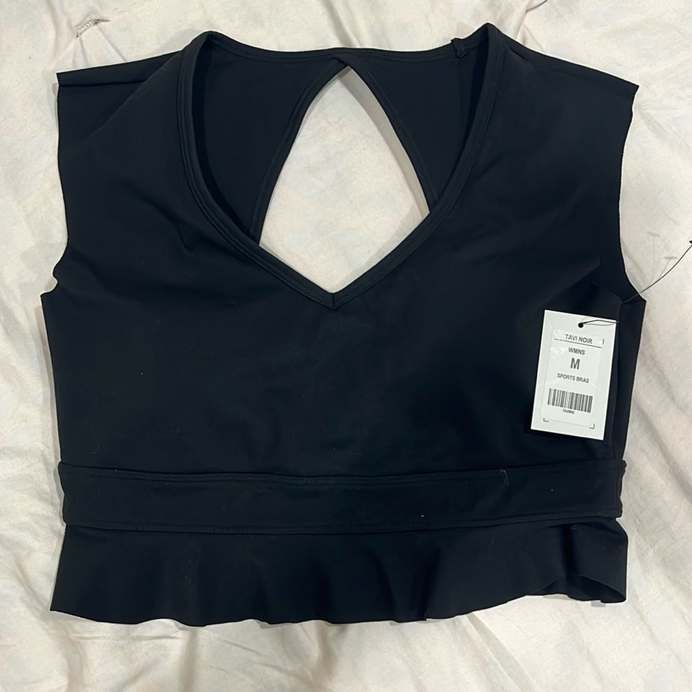 Tavi ruffle top in black (BNWT)